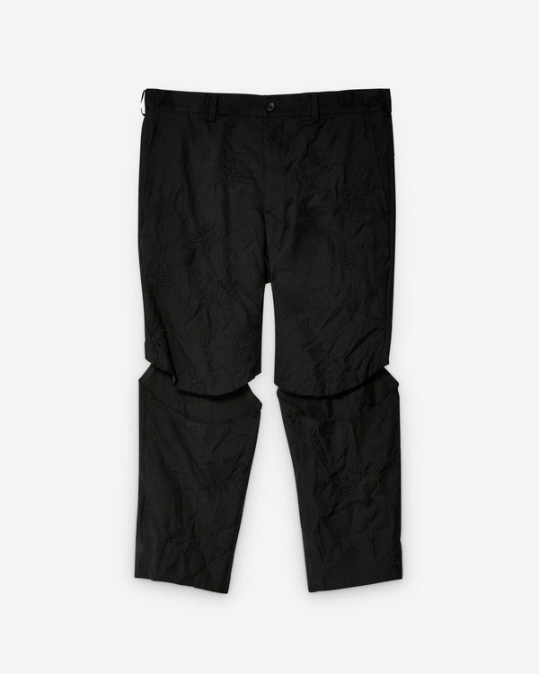 BLACK COMME DES GARÇONS - Embroidered Pants - (Black)