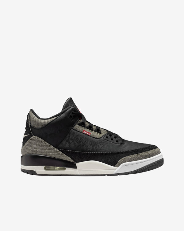 Nike - Levi's Men's Air Jordan 3 Sneakers - (Denim/Black/Gym Red)