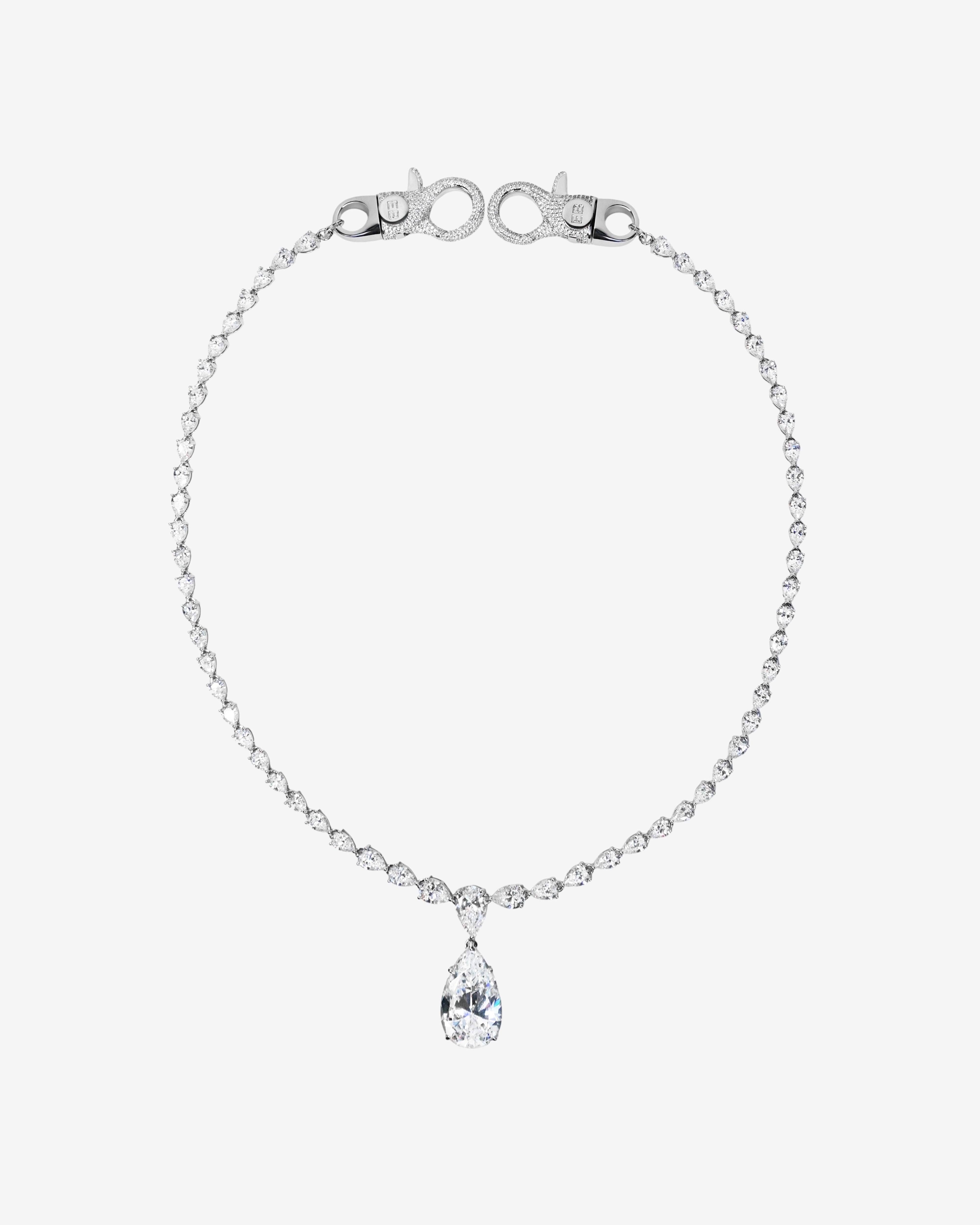 Edward Bess: Heist Crystal Wallet Chain (White) | DSMNY E-SHOP