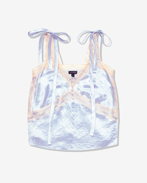 Marc Jacobs - Women's Satin Lace Slip Top - (Blue Mist)