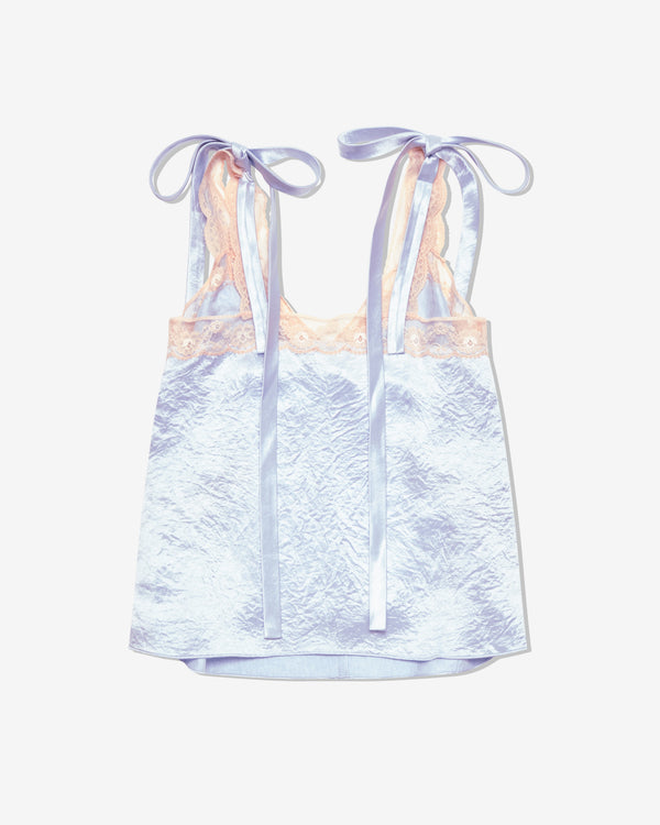 Marc Jacobs - Women's Satin Lace Slip Top - (Blue Mist)