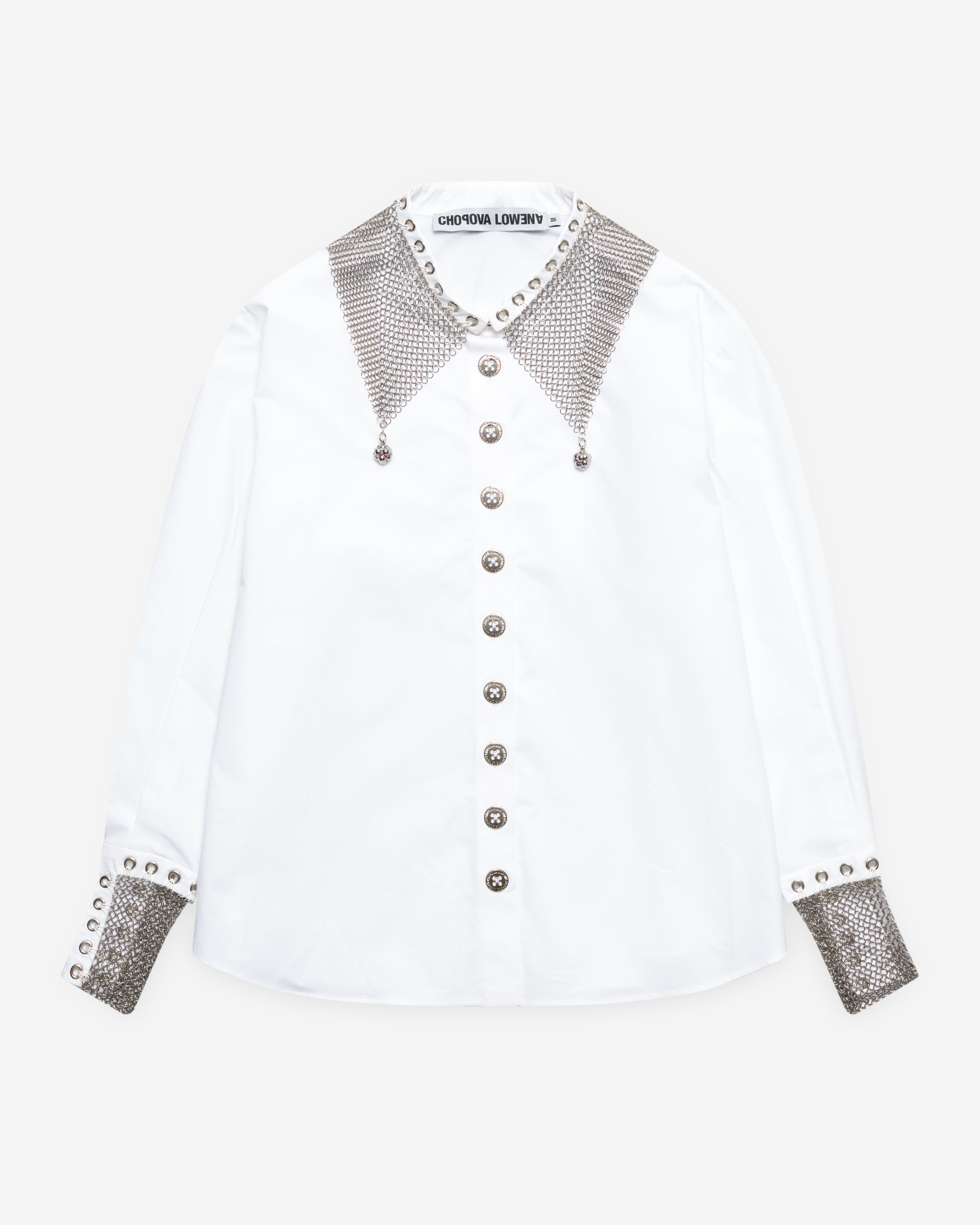 Chopova Lowena: Women's Titan Chainmail Long Sleeve Shirt (White