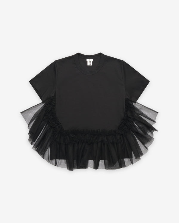Noir Kei Ninomiya - Women's Tulle-Detail T-Shirt - (Black)