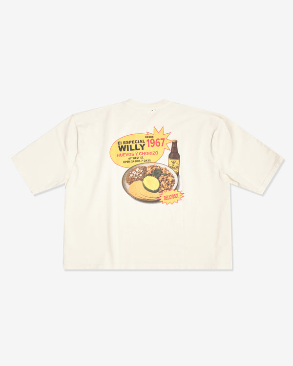 Willy Chavarria - Men's Willy's Taco Shop Buffalo Tee - (Masa)