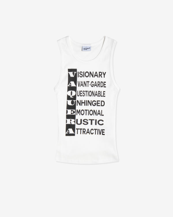 Vaquera - Women's Anagram Tank Top - (White)