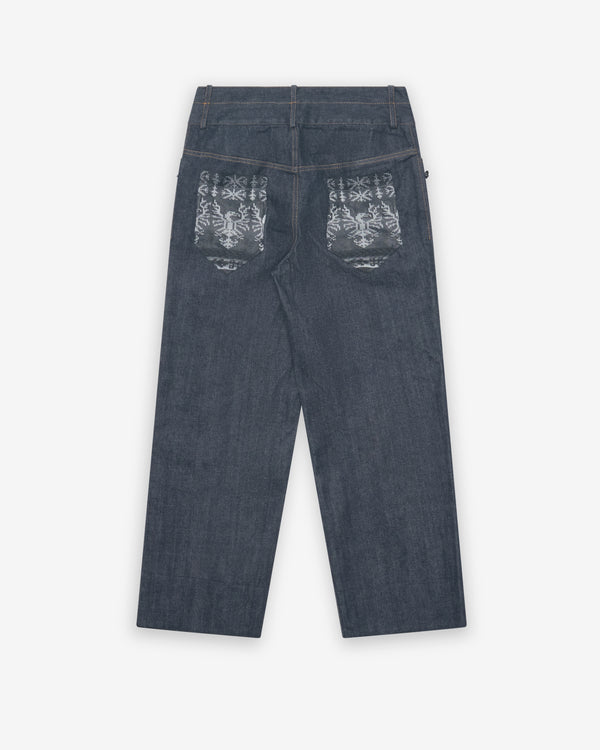 Oscar Ouyang - Men's Studded Ankle Jeans - (Blue)