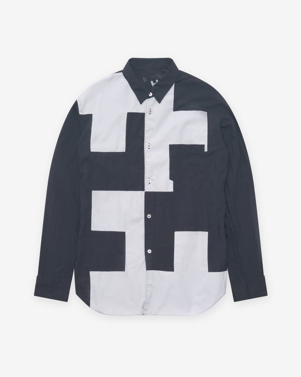 CDG Shirt - Men's Geometric Shirt - (Black/White)
