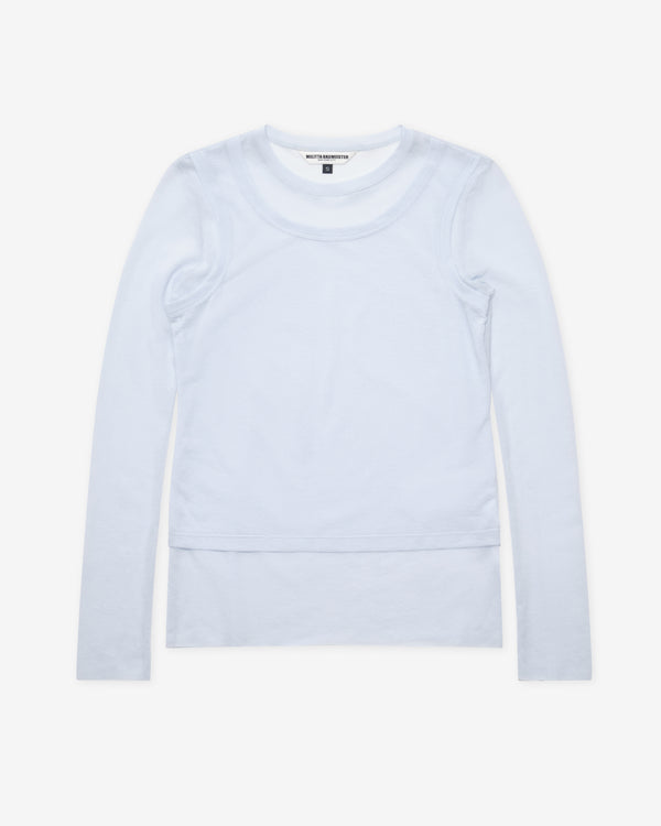 Melitta Baumeister - Women's Long Sleeve Double Top - (Soft Blue)