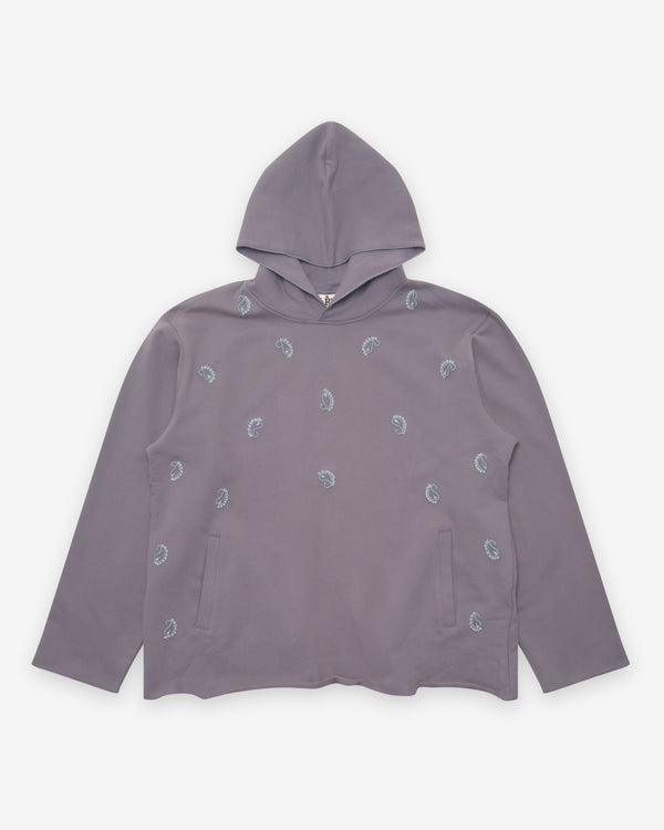 Kartik Research - Men's Paisley Hoodie - (Slate/Sky)