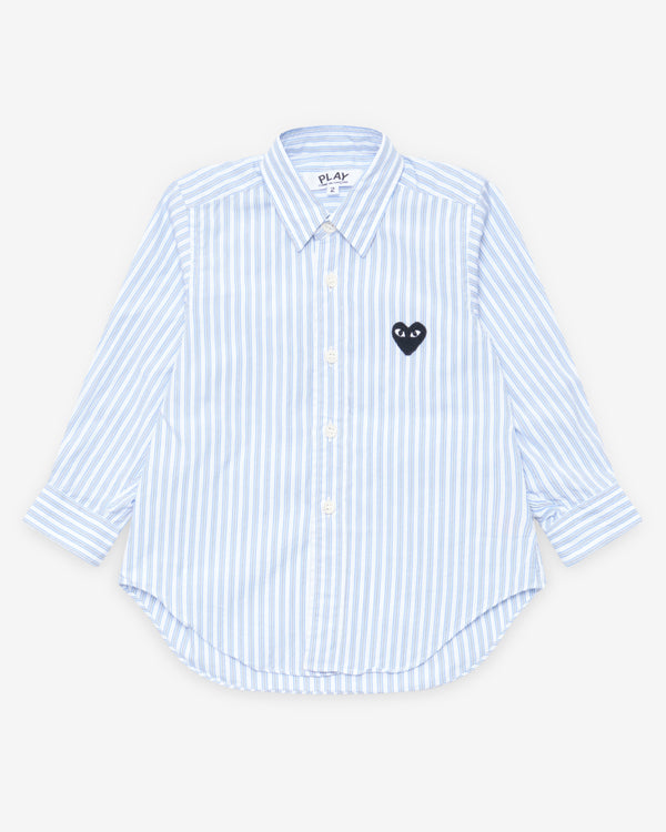 Play Comme des Garçons - Kids Striped Shirt - (Light Blue/White/Black)