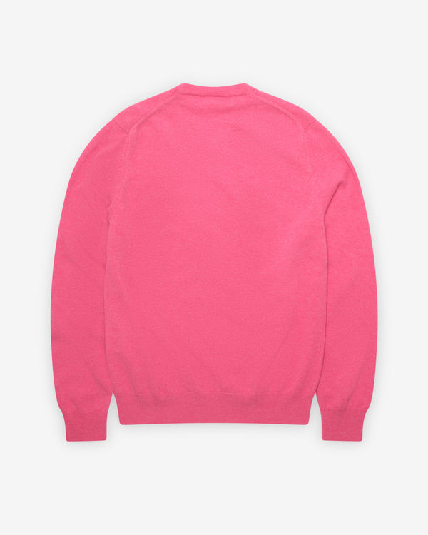 Play Comme des Garçons - Mini Heart V Neck Sweater - (Pink)