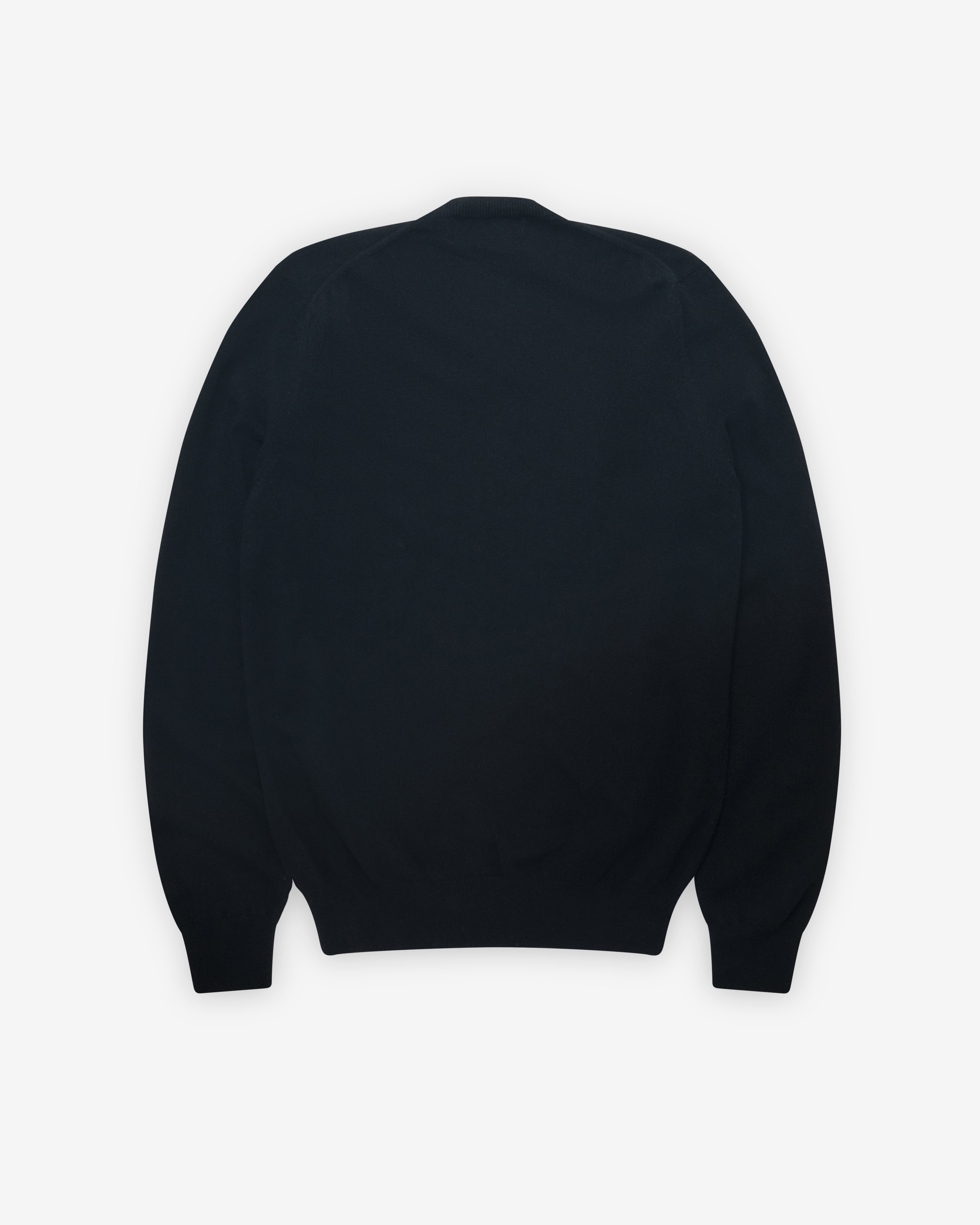 Play Comme des Garçons: Red V Neck Sweater (Black) | DSMNY E-SHOP