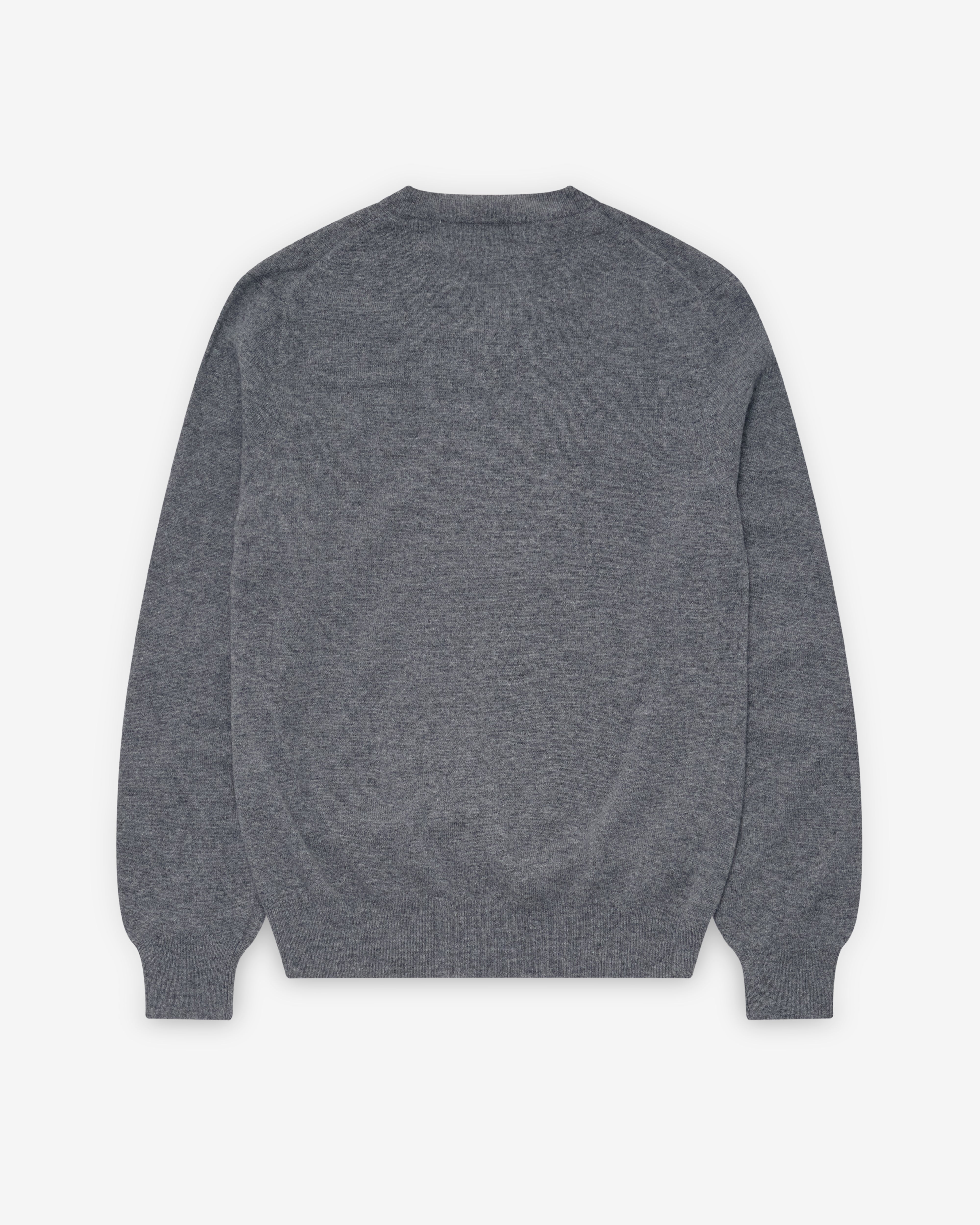 Play Comme des Garçons: Double Heart Sweater (Grey) | DSMNY E-SHOP