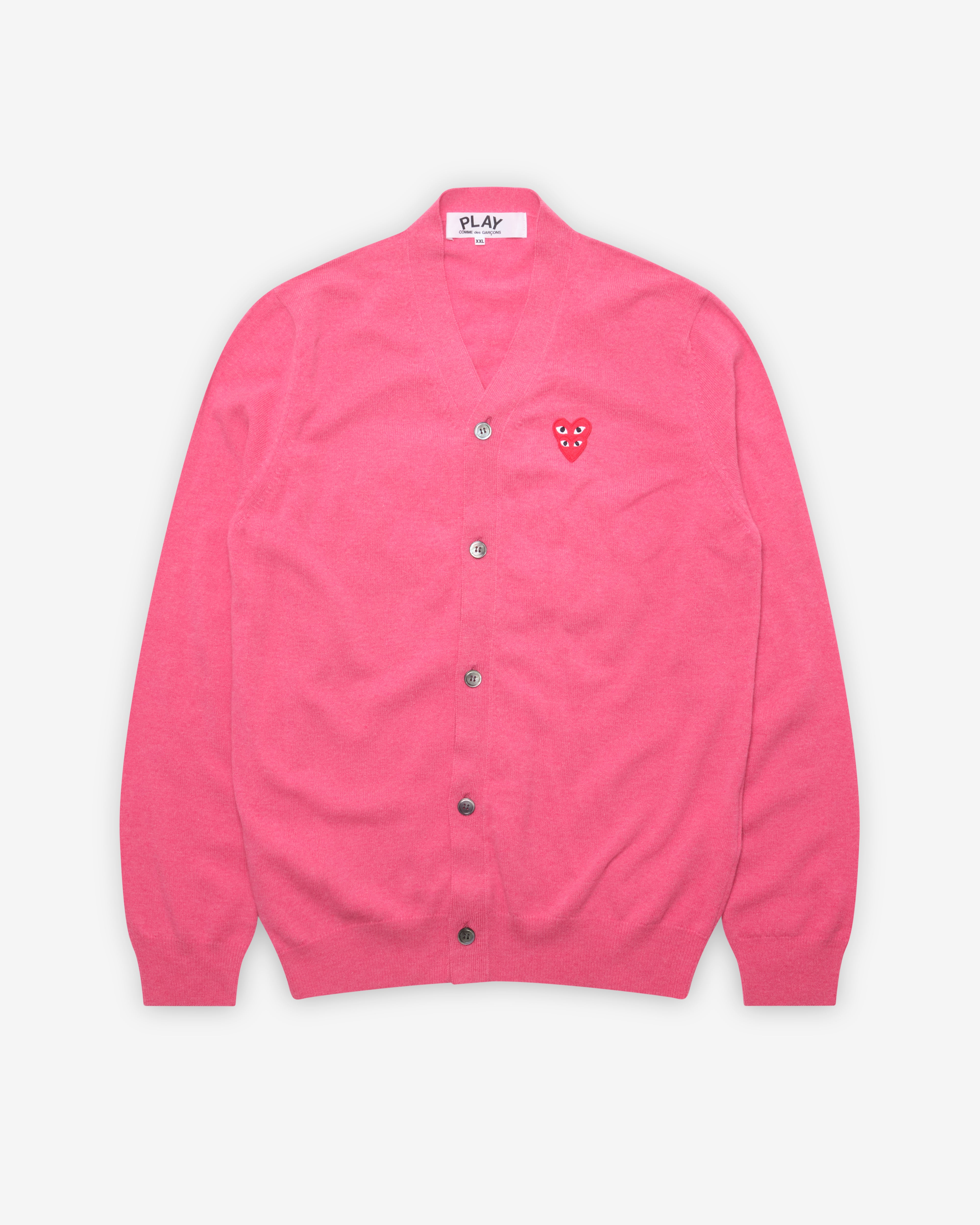 COMME des GARÇONS HOMME PLUS ピンク期ブルゾン Play Comme des Garçons: Double Eye Men's Cardigan (Pink) | DSMNY E