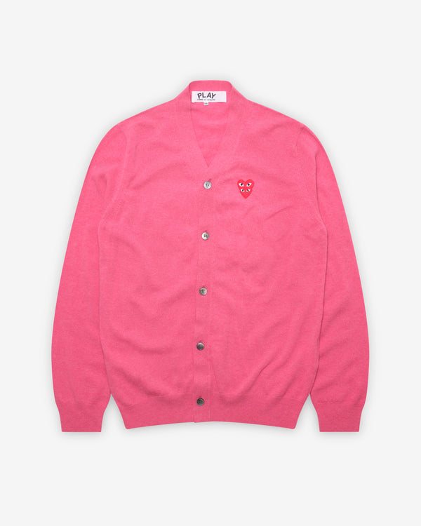 Play Comme des Garçons - Double Eye Men’s Cardigan - (Pink)
