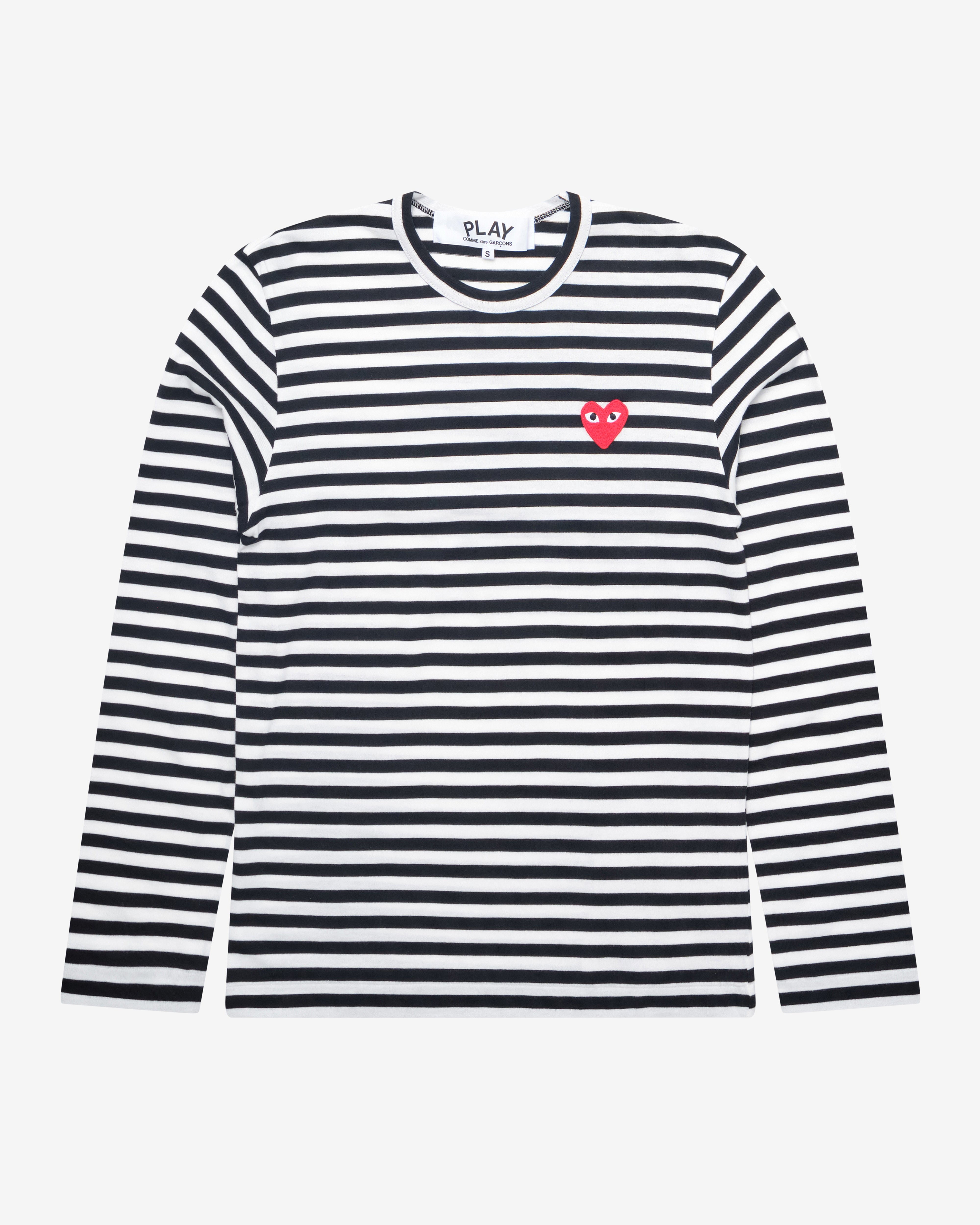 Play Comme des Garçons: Striped T-Shirt (Black/White) | DSMNY E-SHOP