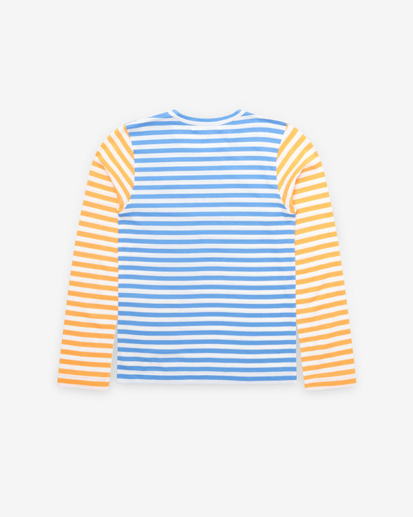 Play - Bi-Color Striped Long Sleeve T-Shirt - (Blue/Yellow)