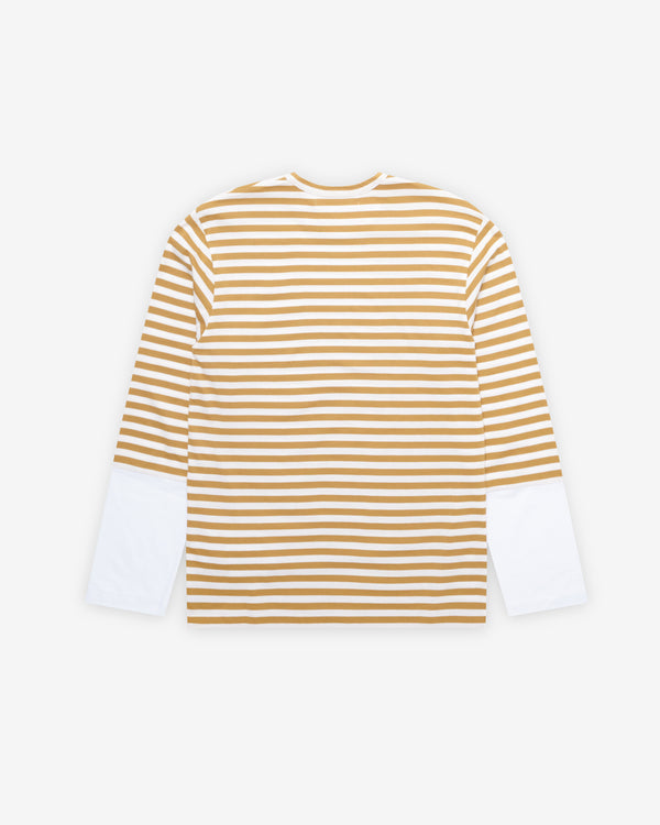 Play - Long Sleeve Striped T-Shirt - (Mustard/White)