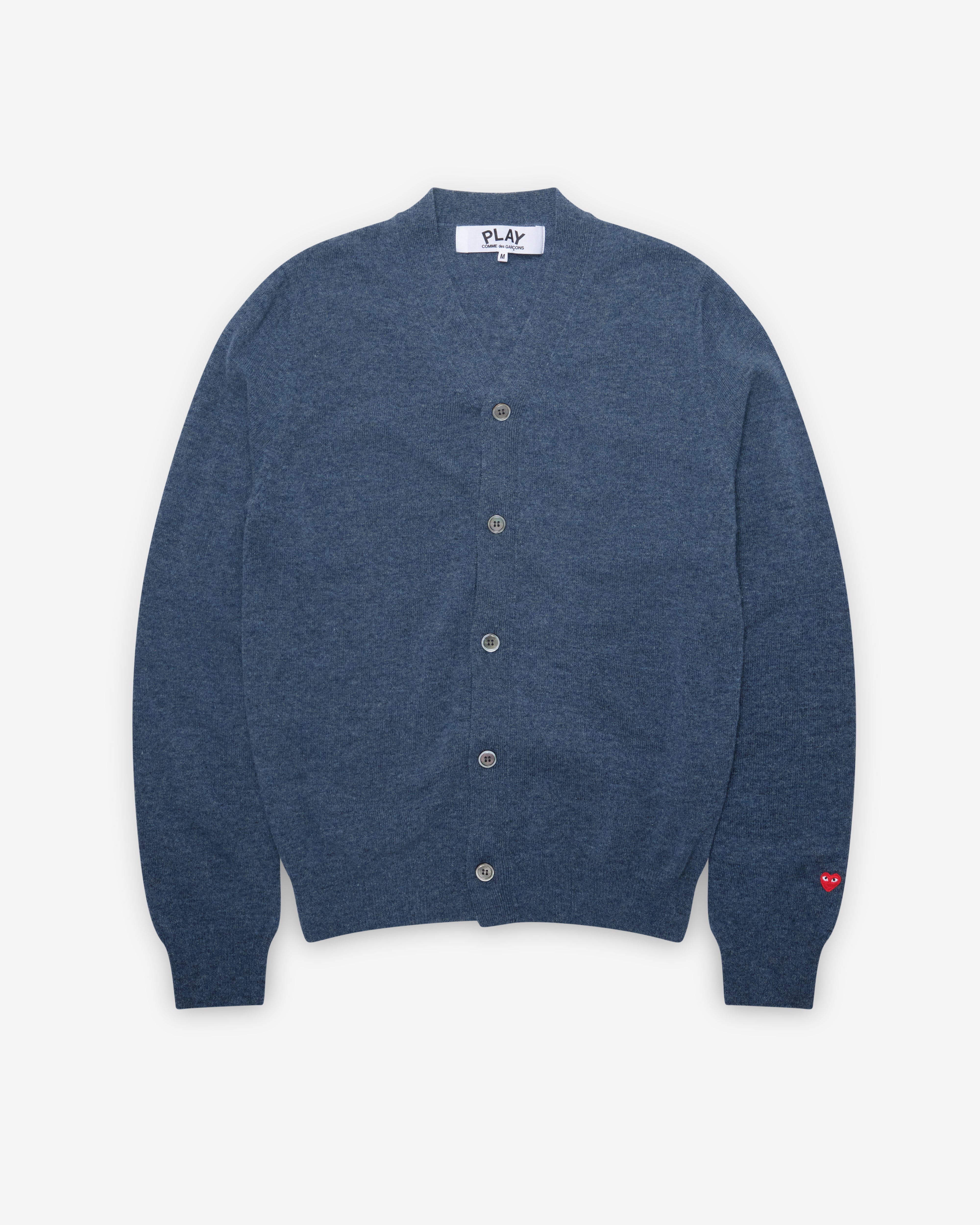 Play Comme des Garçons: Men's Cardigan (Navy) | DSMNY E-SHOP