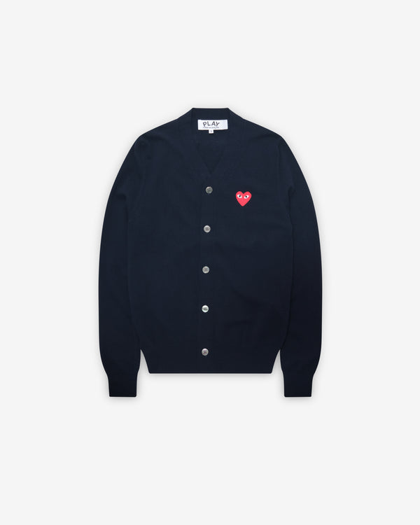 Play Comme des Garçons - Red Men’s Cardigan - (Navy)