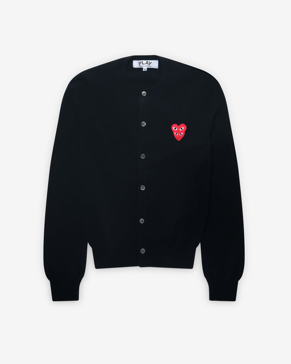 Play Comme des Garçons - Double Eye Ladies' Cardigan - (Black)