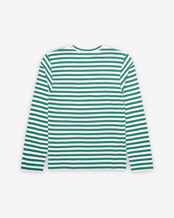 Play - Striped T-Shirt - (Green/White)