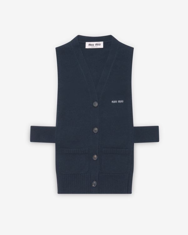 Miu Miu - Women's Cashmere Cardigan - (Navy)