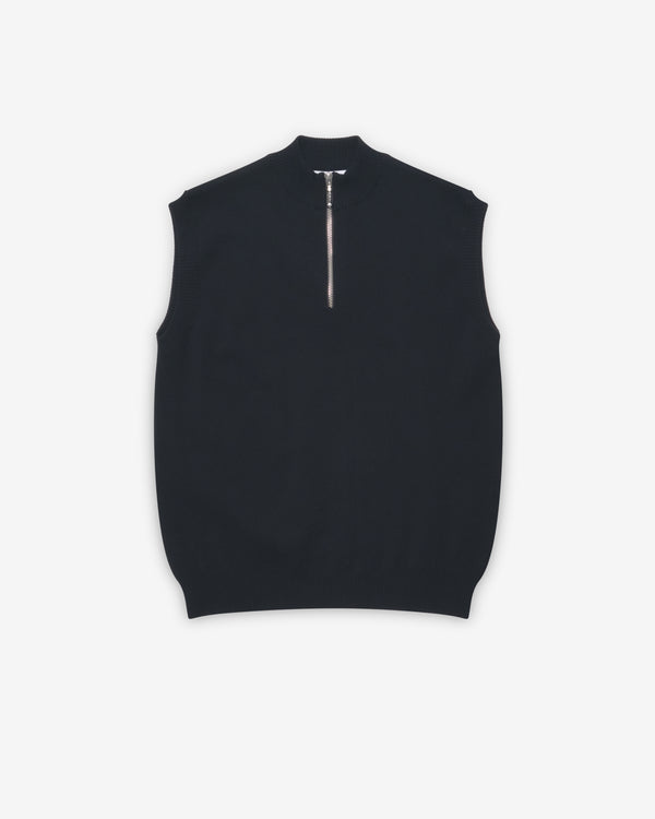 Ernest W. Baker - Men's Zipper Sleeveless Polo - (Black)