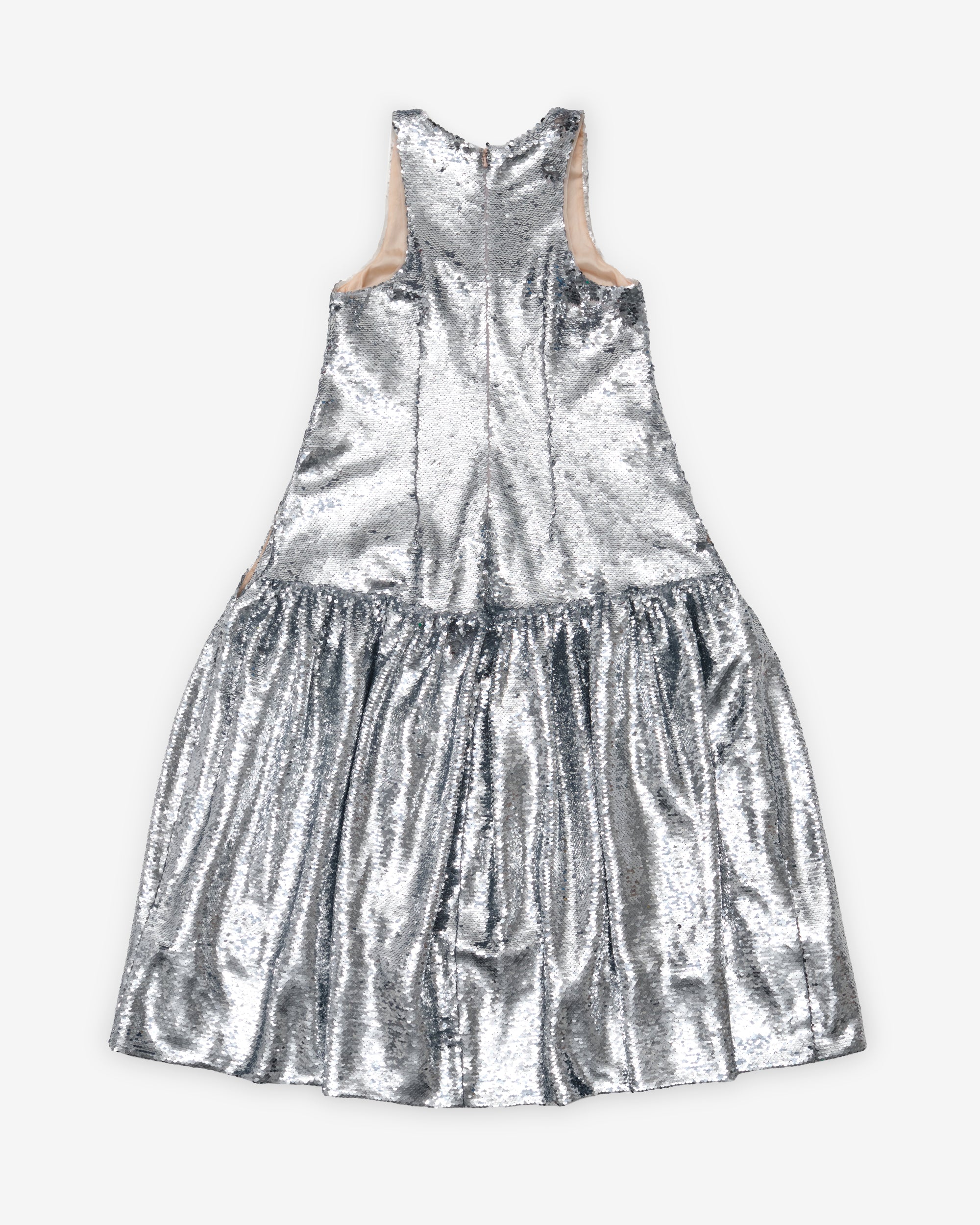 simone rocha silver dress SIMONE ROCHA Sequined satin gown