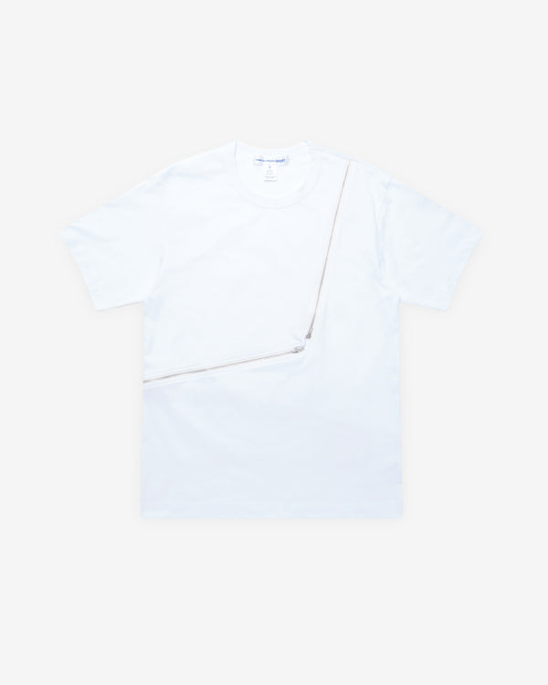 CDG Shirt - Men's Zip T-Shirt - (White)