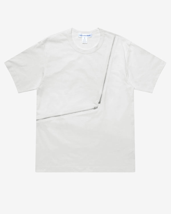 CDG Shirt - Men's Zip T-Shirt - (White)