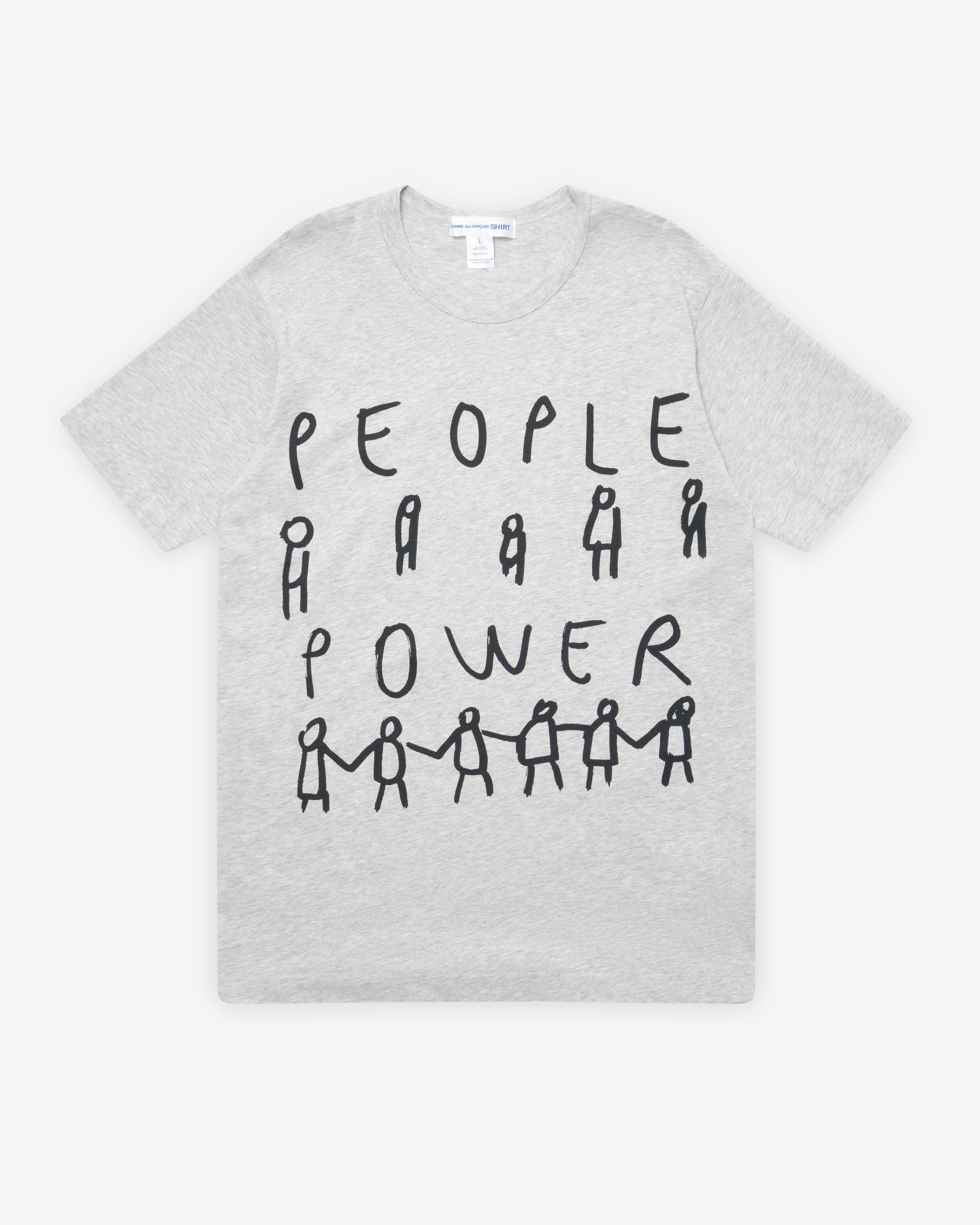 CDG Shirt: Men's People Power T-Shirt (Top Grey) | DSMNY E-SHOP