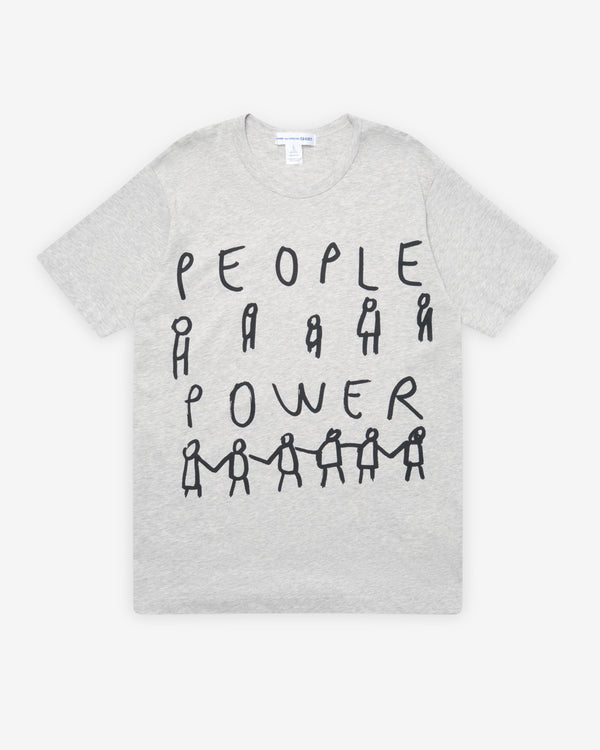 CDG Shirt - Men's People Power T-Shirt - (Top Grey)