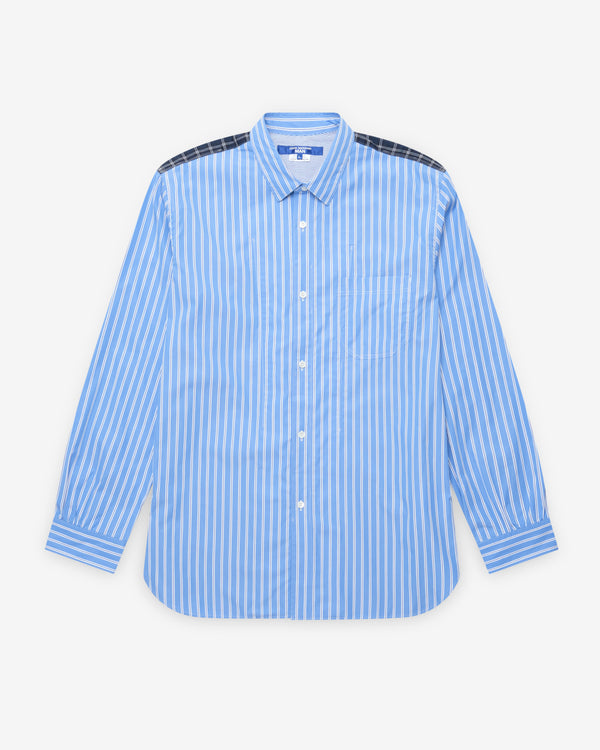 Junya Watanabe Man - Men's Panelled Shirt - (White/Navy)