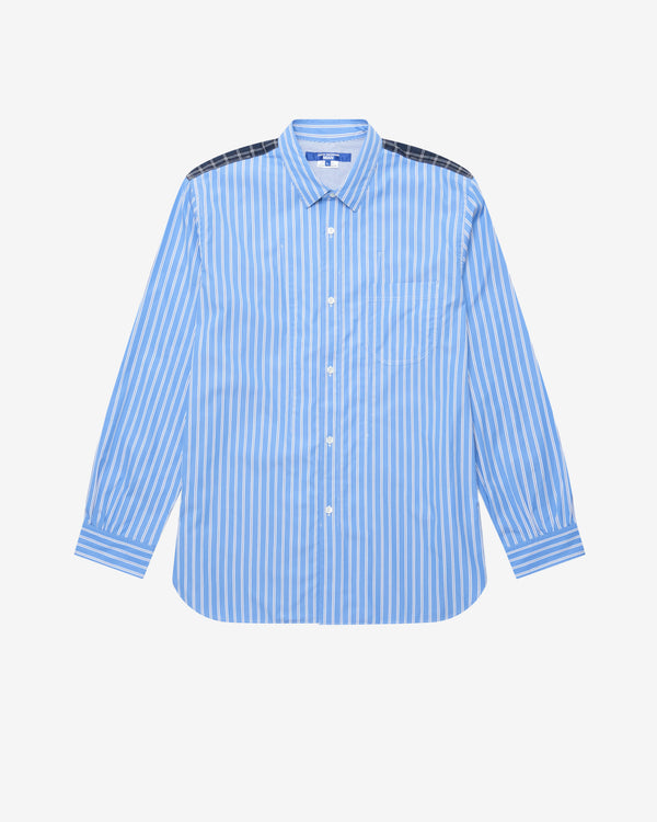 Junya Watanabe Man - Men's Panelled Shirt - (White/Navy)