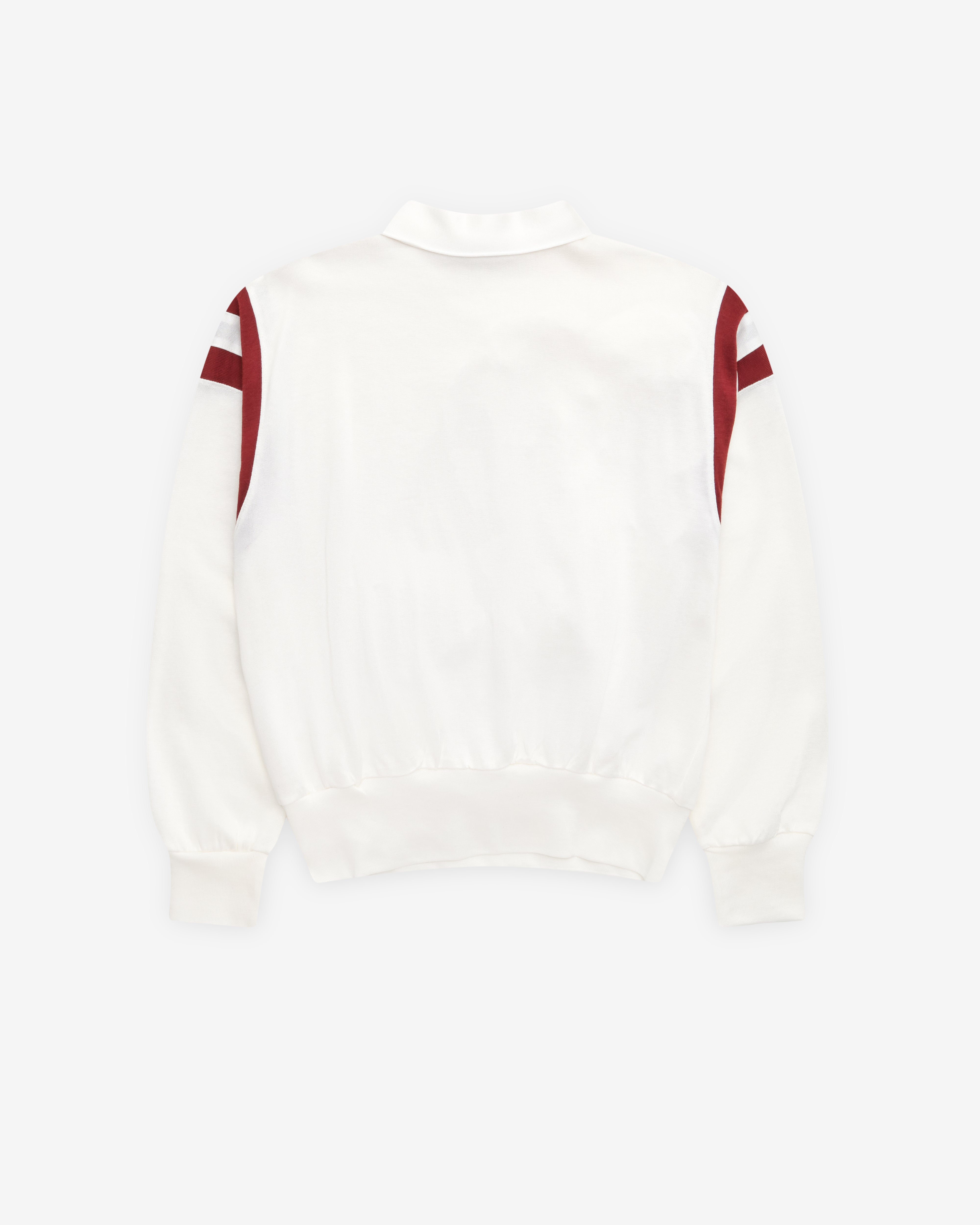 Vaquera: Women's Kiss Me Quarter Zip Pullover (White/Red) | DSMNY