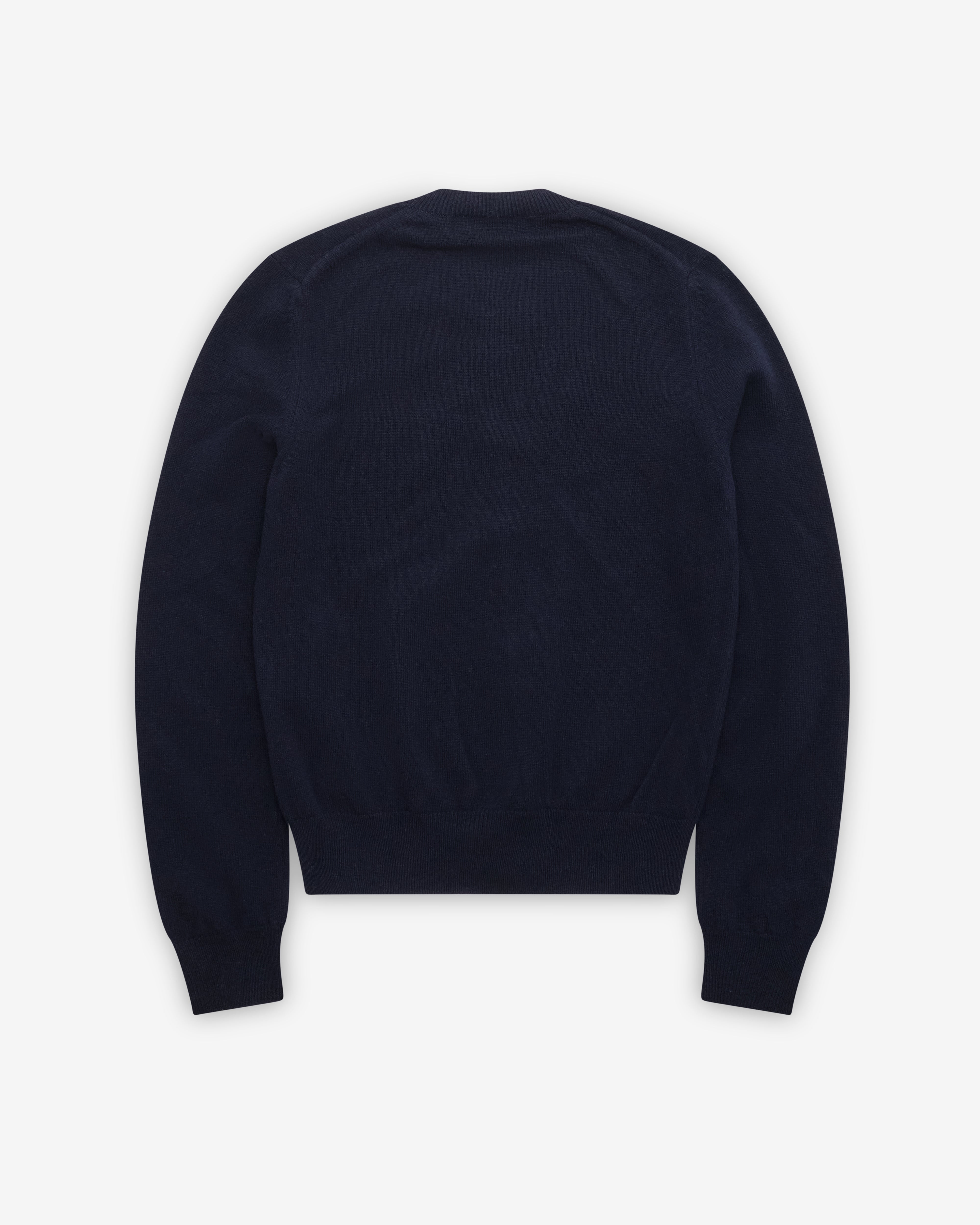 Play Comme des Garçons: White Heart Ladies' Cardigan (Navy