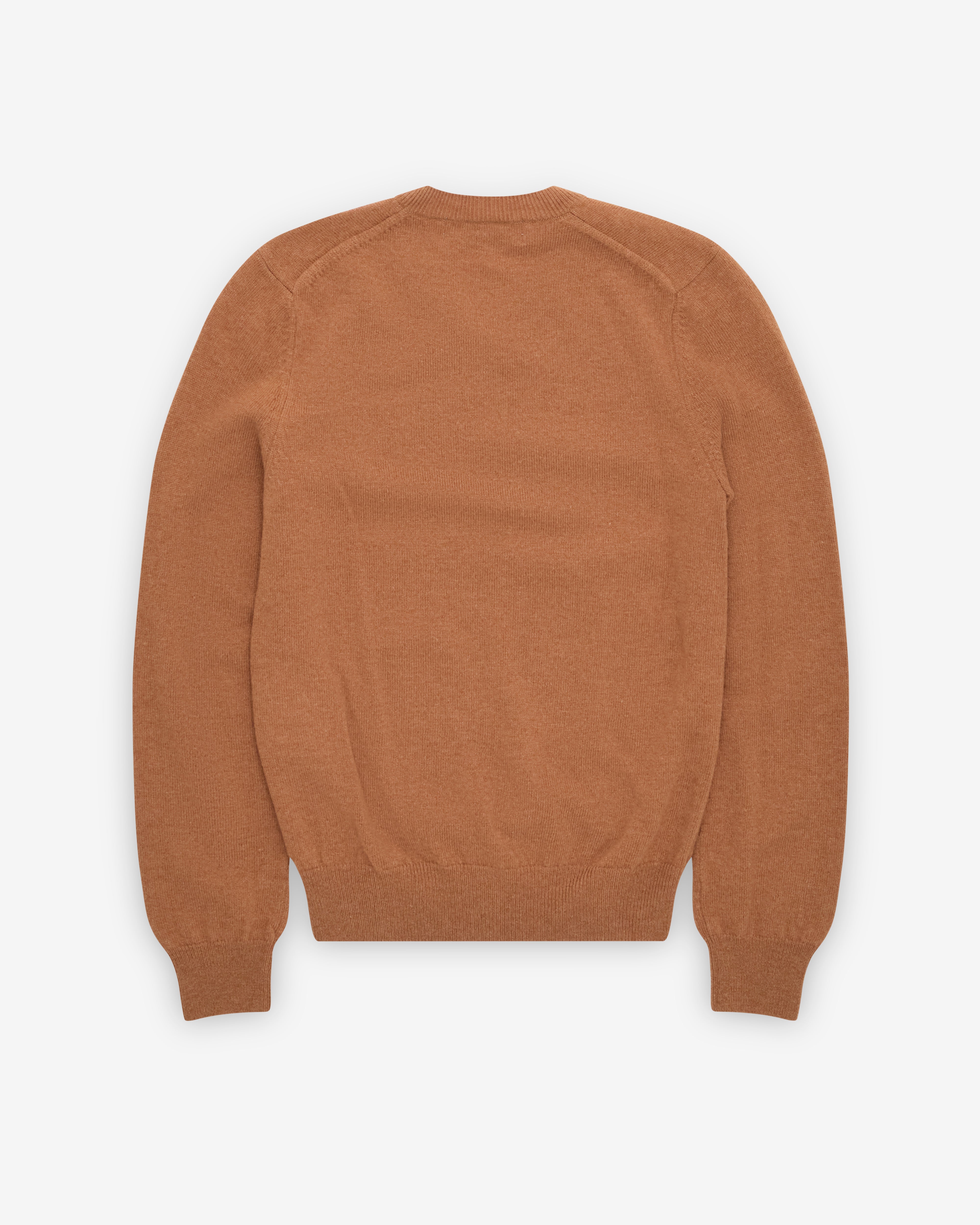 Play Comme des Garçons: Double Eye V Neck Sweater (Brown) | DSMNY Play Comme des Garçons: Double Eye V Neck Sweater (Brown) | DSMNY