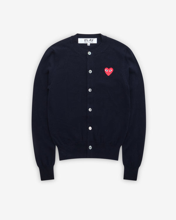 Play Comme des Garçons - Red Cardigan - (Navy)