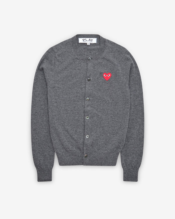 Play Comme des Garçons - Red Cardigan - (Grey)