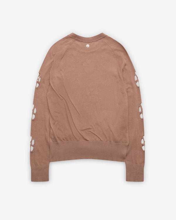 Simone Rocha - Men's Mercerized Daisy Cutout Sweater - (Tobacco)