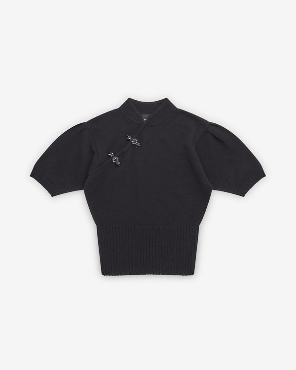 Simone Rocha - Women's Embellished Mandarin Collar Cashmere Jumper - (Black)