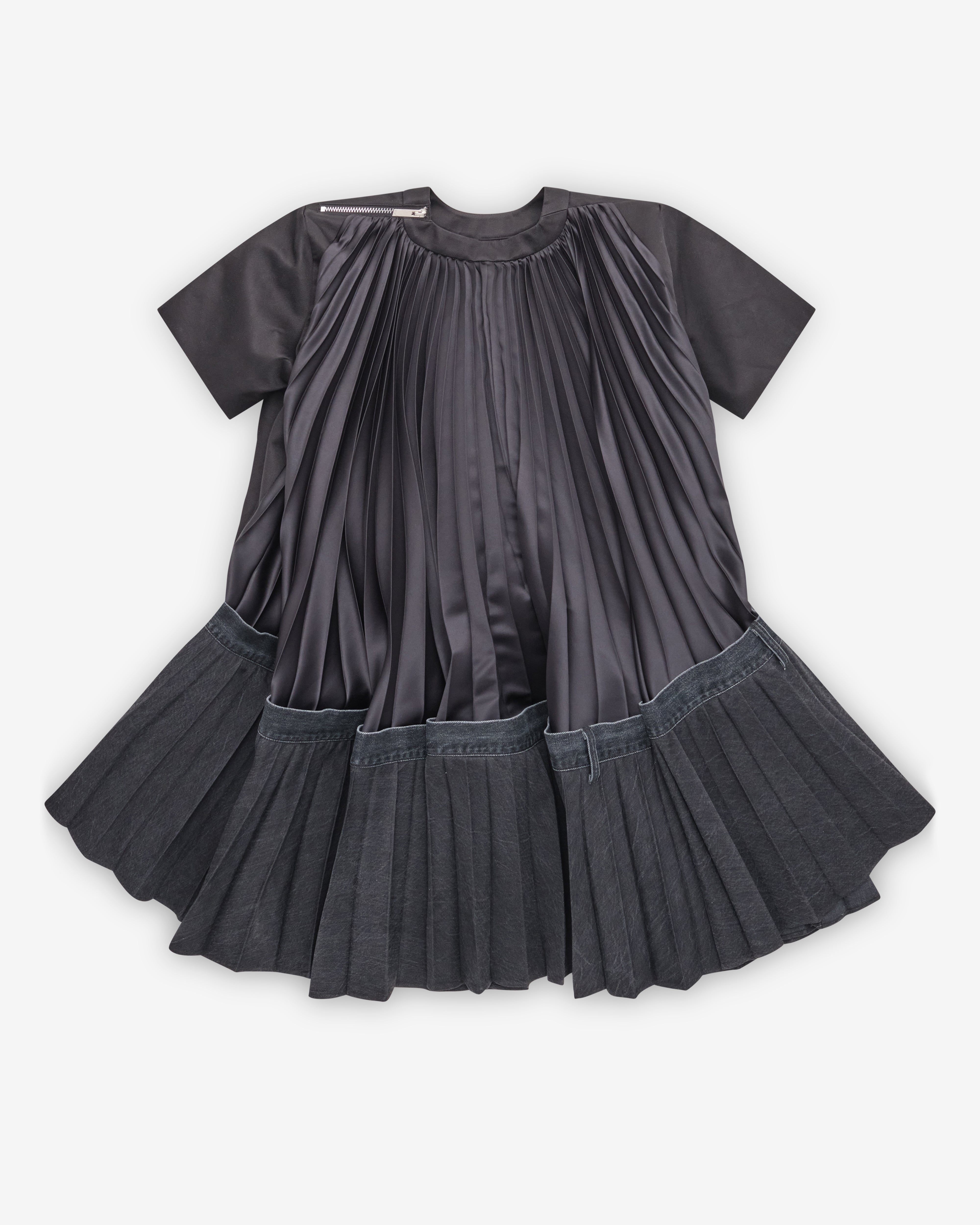 Sacai: Women's Denim Dress (Black) | DSMNY E-SHOP
