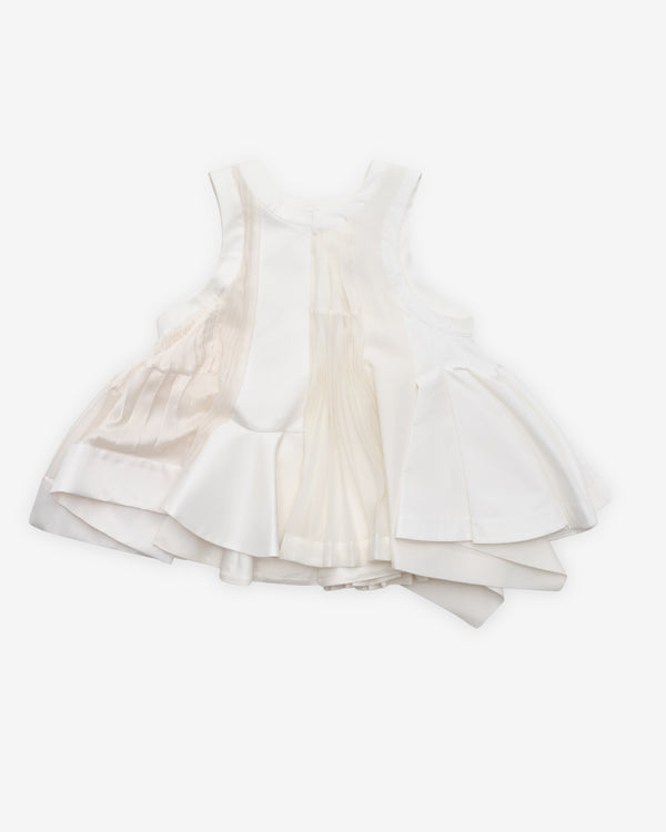 Sacai - Women's Mixed-Fabric Pullover - (Off White)