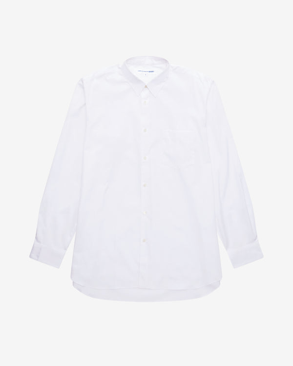 comme de garcons dress shirt des Garons Homme Plus Panel Black chest patch pocket Comme Des Garons Shirt button-up