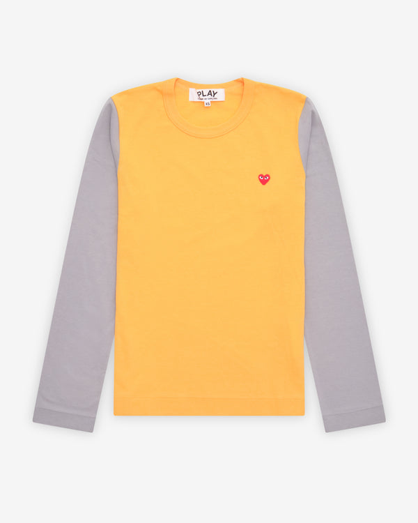 Play Comme des Garçons - Bi-Colour T-Shirt - (Yellow/Grey)