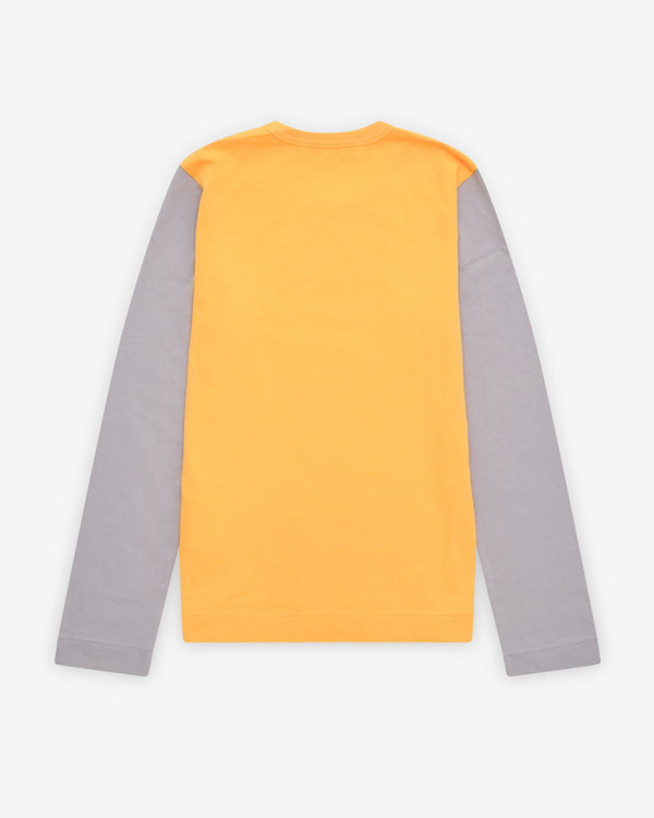 Play Comme des Garçons - Bi-Colour T-Shirt - (Yellow/Grey)