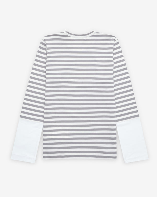 Play Comme des Garçons - Stripe White T-Shirt - (Grey)
