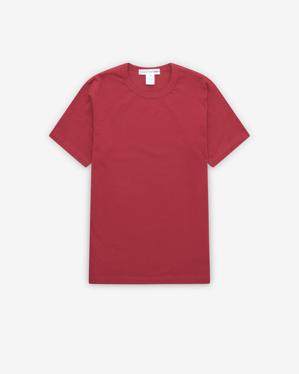 CDG Shirt - Rear Logo T-Shirt - (Burgundy)
