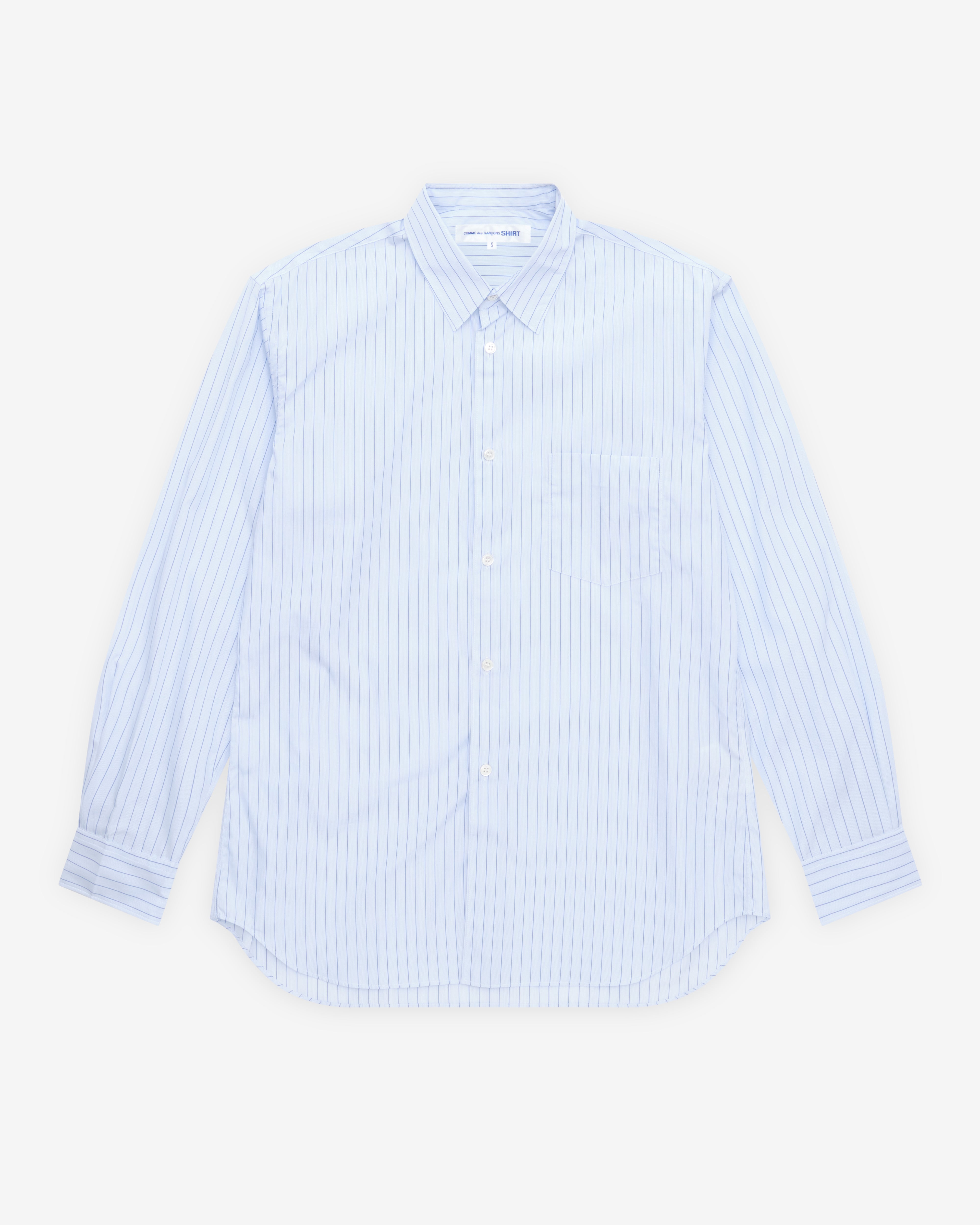CDG Shirt Forever: Men's Classic Fit Stripe Shirt (Stripe) | DSMNY CDG Shirt Forever: Men's Classic Fit Stripe Shirt (Stripe) | DSMNY